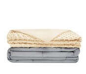 Wholesale - 86" X 92" IVORY WEIGHTED BLANKET C/P 1, UPC: NO UPC